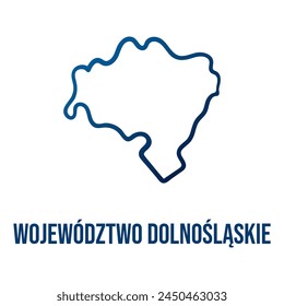 Lower Silesian Voivodeship (Województwo dolnośląskie) abstract map
