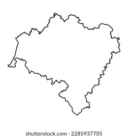 Lower Silesian Voivodeship map, province of Poland. Vector illustration.