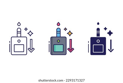 Lower sugar line and solid illustration icon