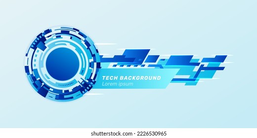 Lower Third Abstract digital Technology Futuristic concept blue color cyber  network background 