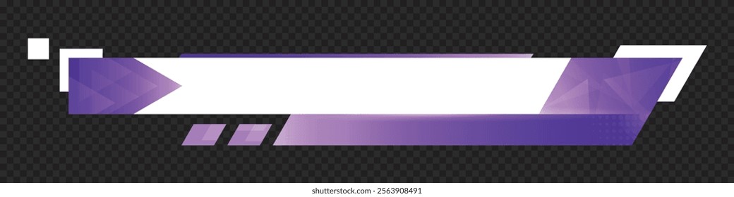 Lower third banner. Broadcast news lower third banner template design. Lower third bar template for breaking news. Video headline title