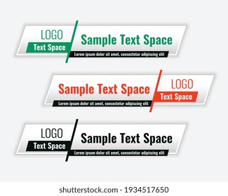 untere dritte Bannervorlage in drei Farben