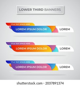 Lower third banner. tv, bars, set. streaming video. breaking news,sport news, interface, design template. Vector illustration