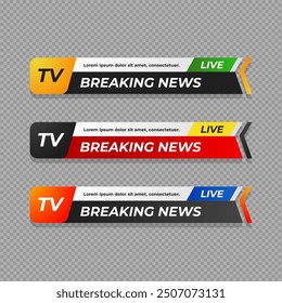 Lower third banners set template vectorvector