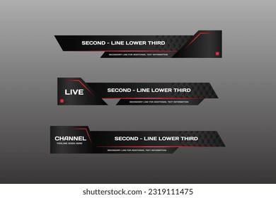 Lower third bar with modern futuristic design element