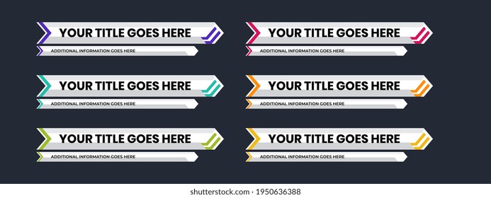 lower third with best white modern design. Twitch overlay title name bar display. vector illustration.