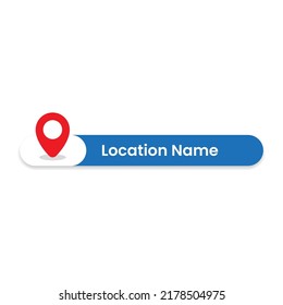 Lower third contact location concept illustration flat design vector eps10