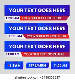 lower third design template for live streaming