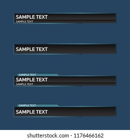 Lower third design template. Vector illustration.