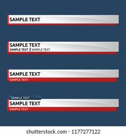 Lower third design template. Vector illustration.