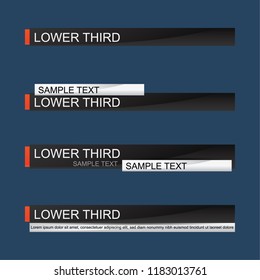 Lower third design template. Vector illustration.