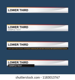 Lower third design template. Vector illustration.