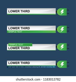 Lower third design template. Vector illustration.