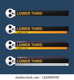Lower third design template. Vector illustration.