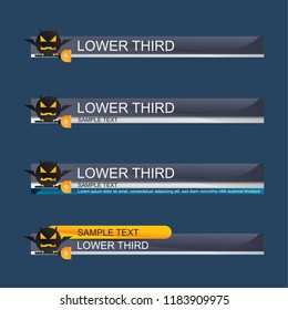 Lower third design template. Vector illustration.