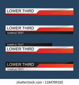 Lower third design template. Vector illustration.