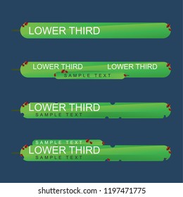Lower third design template. Vector illustration.