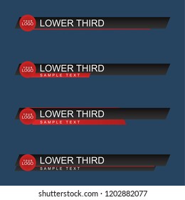 Lower third design template. Vector illustration.