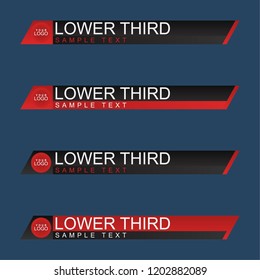 Lower third design template. Vector illustration.