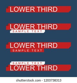 Lower third design template. Vector illustration.
