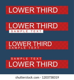 Lower third design template. Vector illustration.