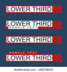 Lower third design template. Vector illustration.