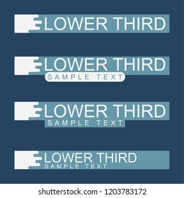 Lower third design template. Vector illustration.