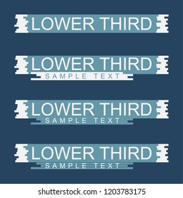 Lower third design template. Vector illustration.
