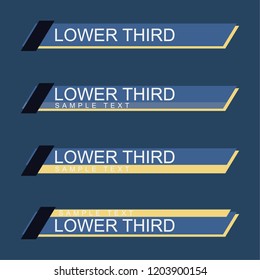 Lower third design template. Vector illustration.