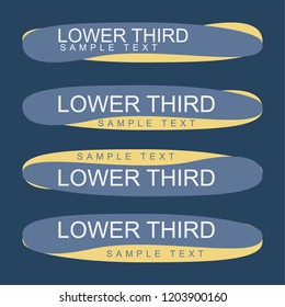 Lower third design template. Vector illustration.