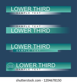 Lower third design template. Vector illustration.