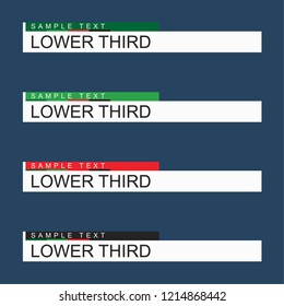 Lower third design template. Vector illustration.