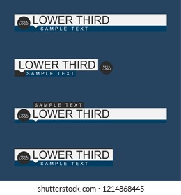 Lower third design template. Vector illustration.