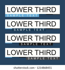 Lower third design template. Vector illustration.