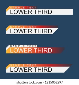 Lower third design template. Vector illustration.