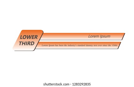 Lower third design template. Vector illustration. Eps10