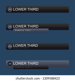 Lower third design template. Vector illustration.