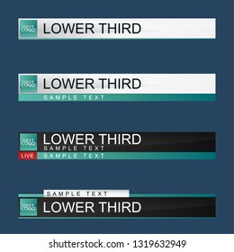 Lower third design template. Vector illustration.