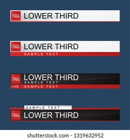 Lower third design template. Vector illustration.