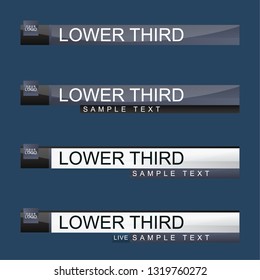 Lower third design template. Vector illustration.