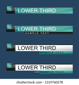 Lower third design template. Vector illustration.