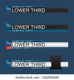Lower third design template. Vector illustration.