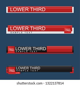 Lower third design template. Vector illustration.
