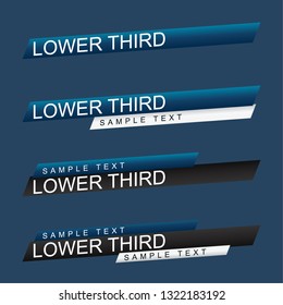 Lower third design template. Vector illustration.