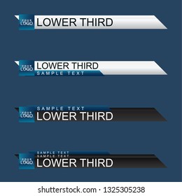 Lower third design template. Vector illustration.