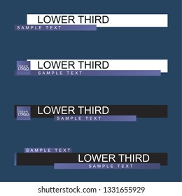Lower third design template. Vector illustration.