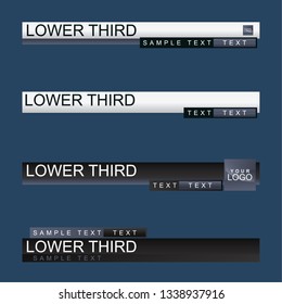 Lower third design template. Vector illustration.