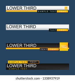 Lower third design template. Vector illustration.