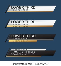 Lower third design template. Vector illustration.