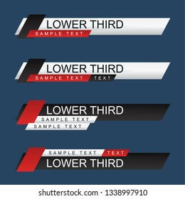 Lower third design template. Vector illustration.